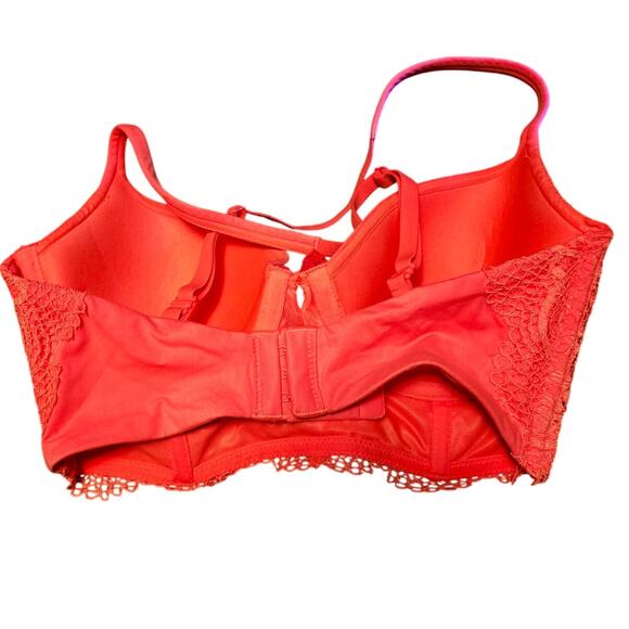 Victoria's Secret hot pink lined demi buste double 32D - Picture 2 of 3